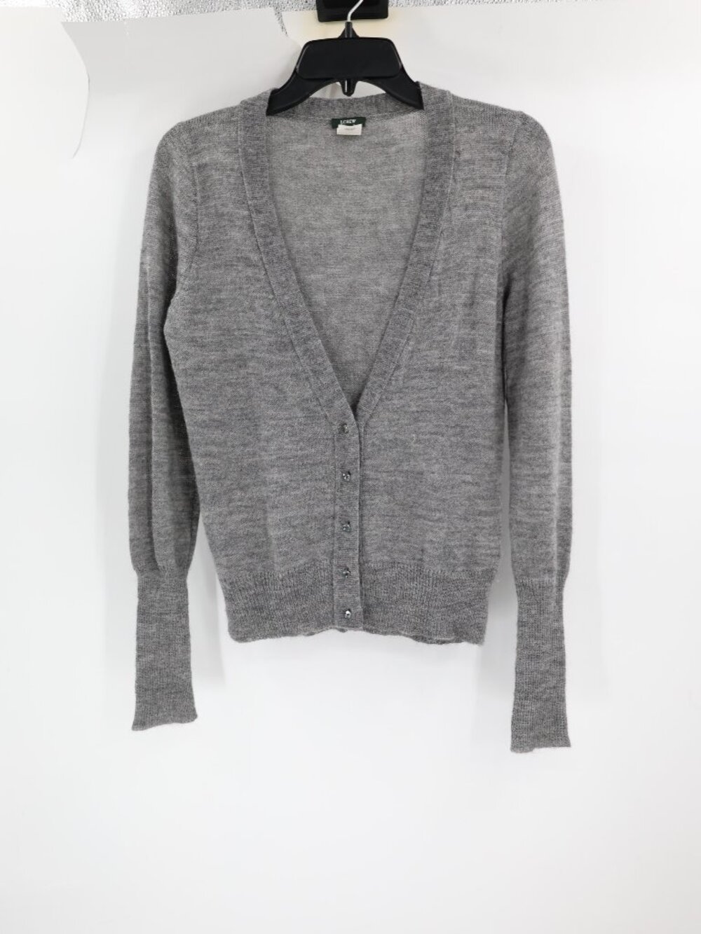 J Crew Cardigan Women Medium Dulphine Fine Alpaca Merino Wool Button up V Neck